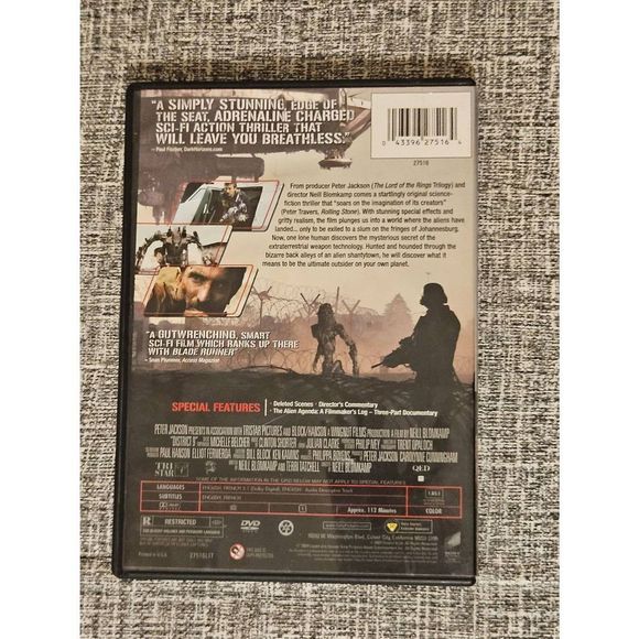 District 9 (Single-Disc Edition) Pre-owned Untested SYFi Aliens Movies - Picture 2 of 4